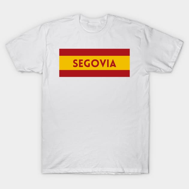 Segovia City in Spain Flag T-Shirt by aybe7elf